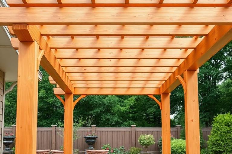 Cedar Pergolas installation in Houston, TX by Right Angle Home & Outdoors