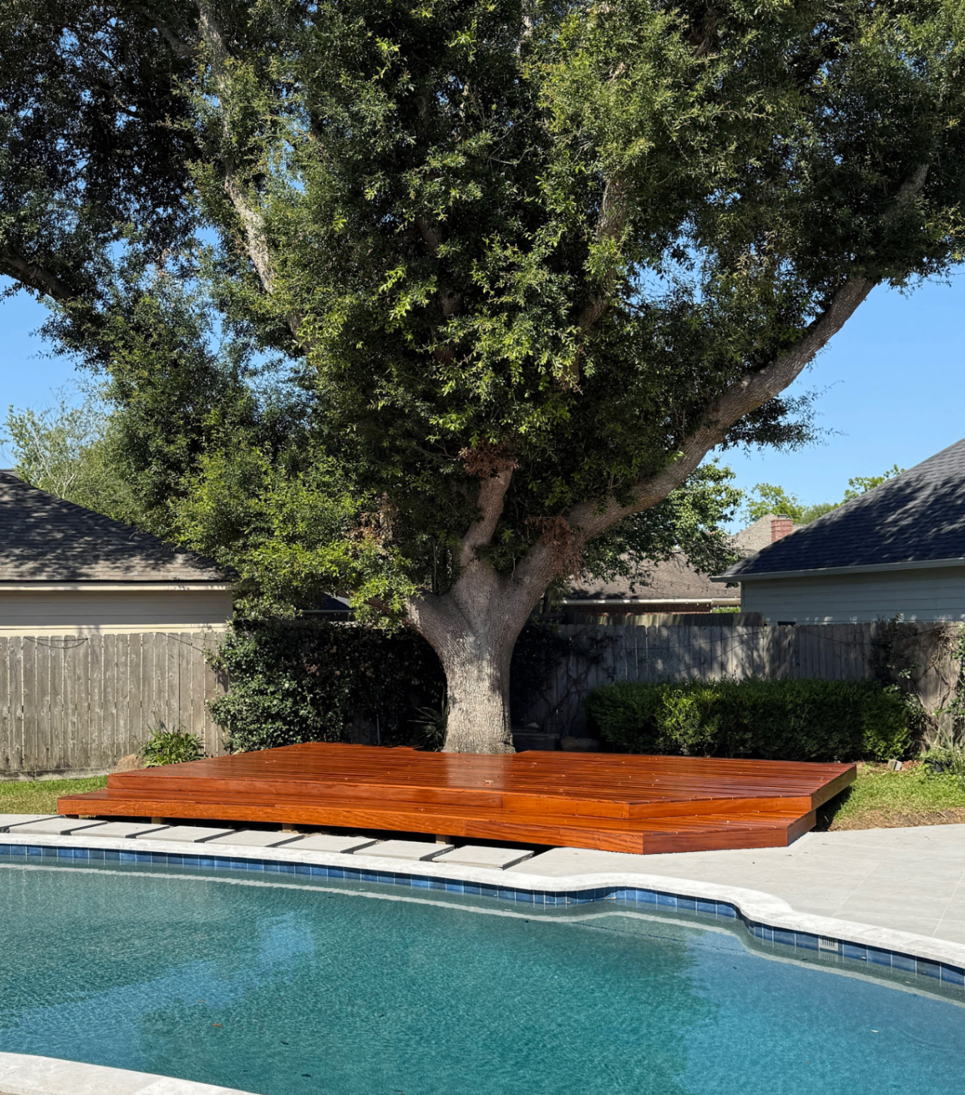 Brazilian Hardwood installation in Houston, TX by Right Angle Home & Outdoors